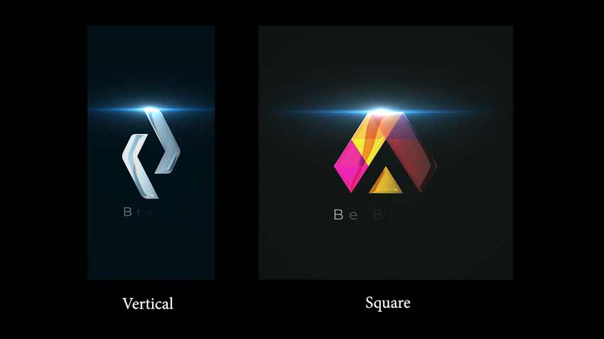 پروژه لوگو عمودی و افقی